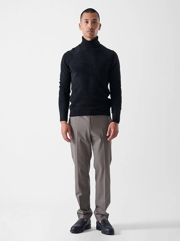 Gran Sasso Rollkragenpullover Schwarz | 52-image